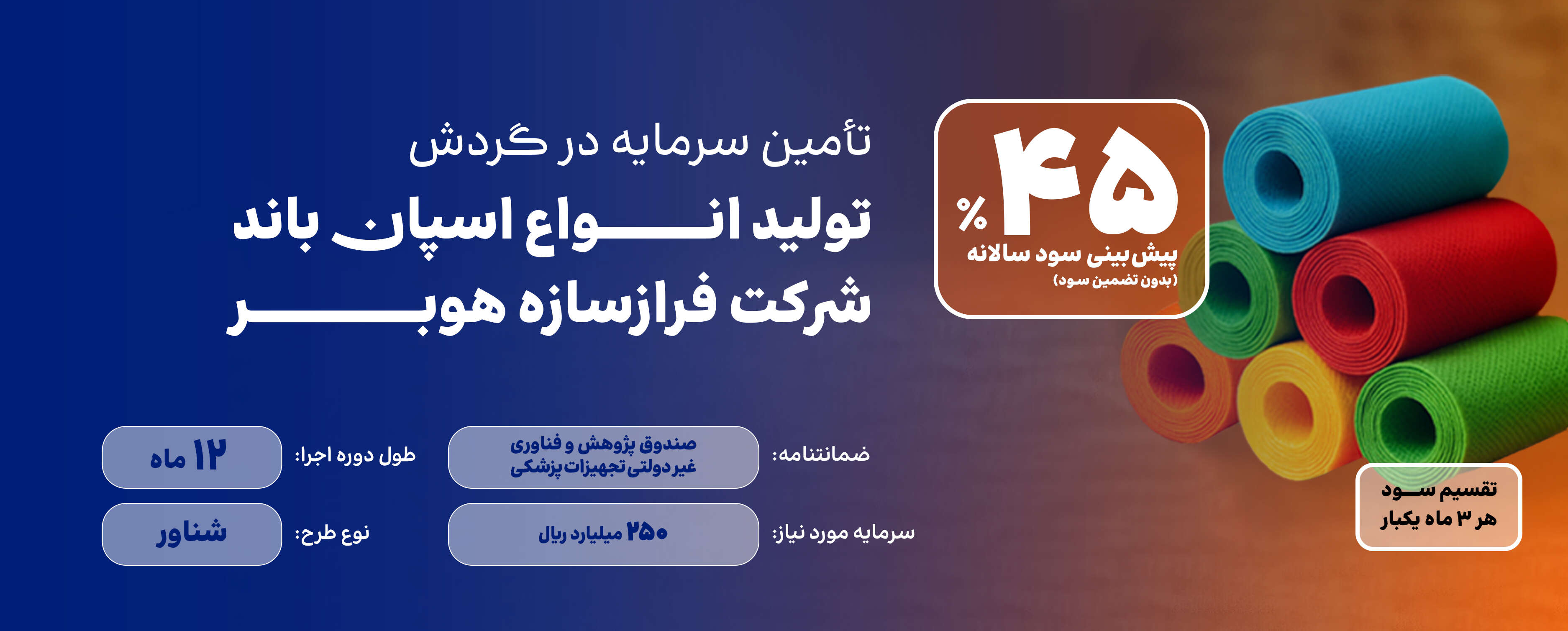 تأمین سرمایه در گردش خرید و فروش انواع اسپان باند